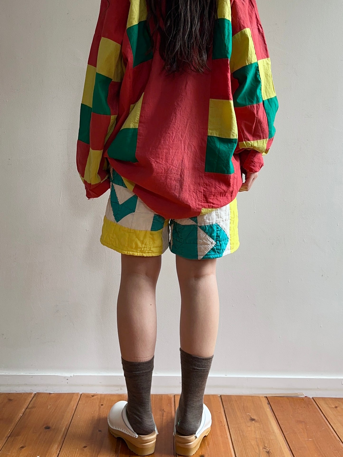 old quilt short pants