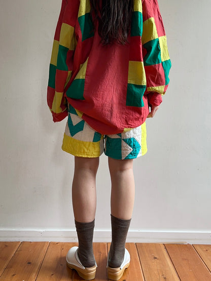old quilt short pants