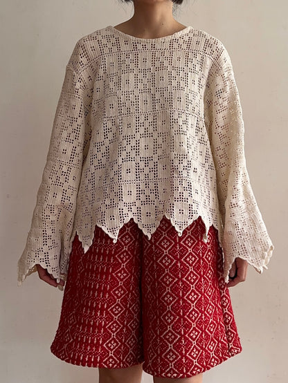 old crochet lace sailor shirts