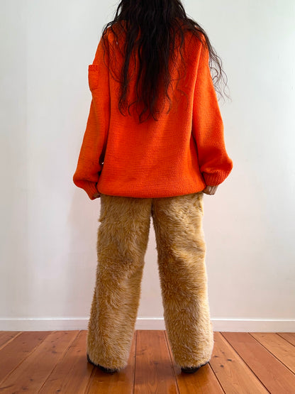 old fur pants / custard