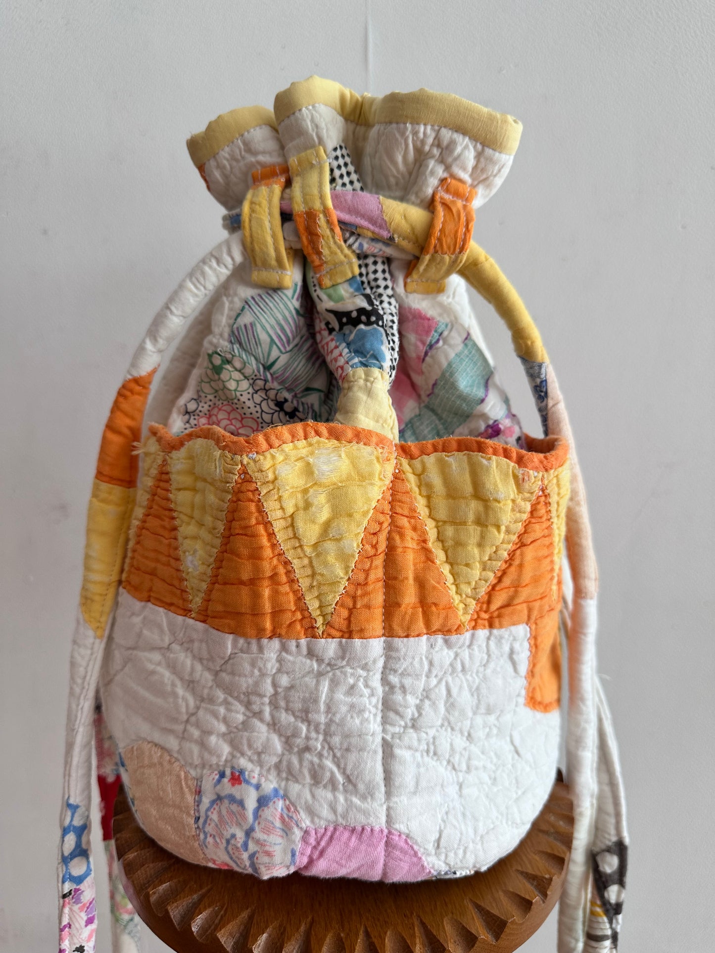 old quilt pocket bag