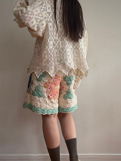 old quilt short pants