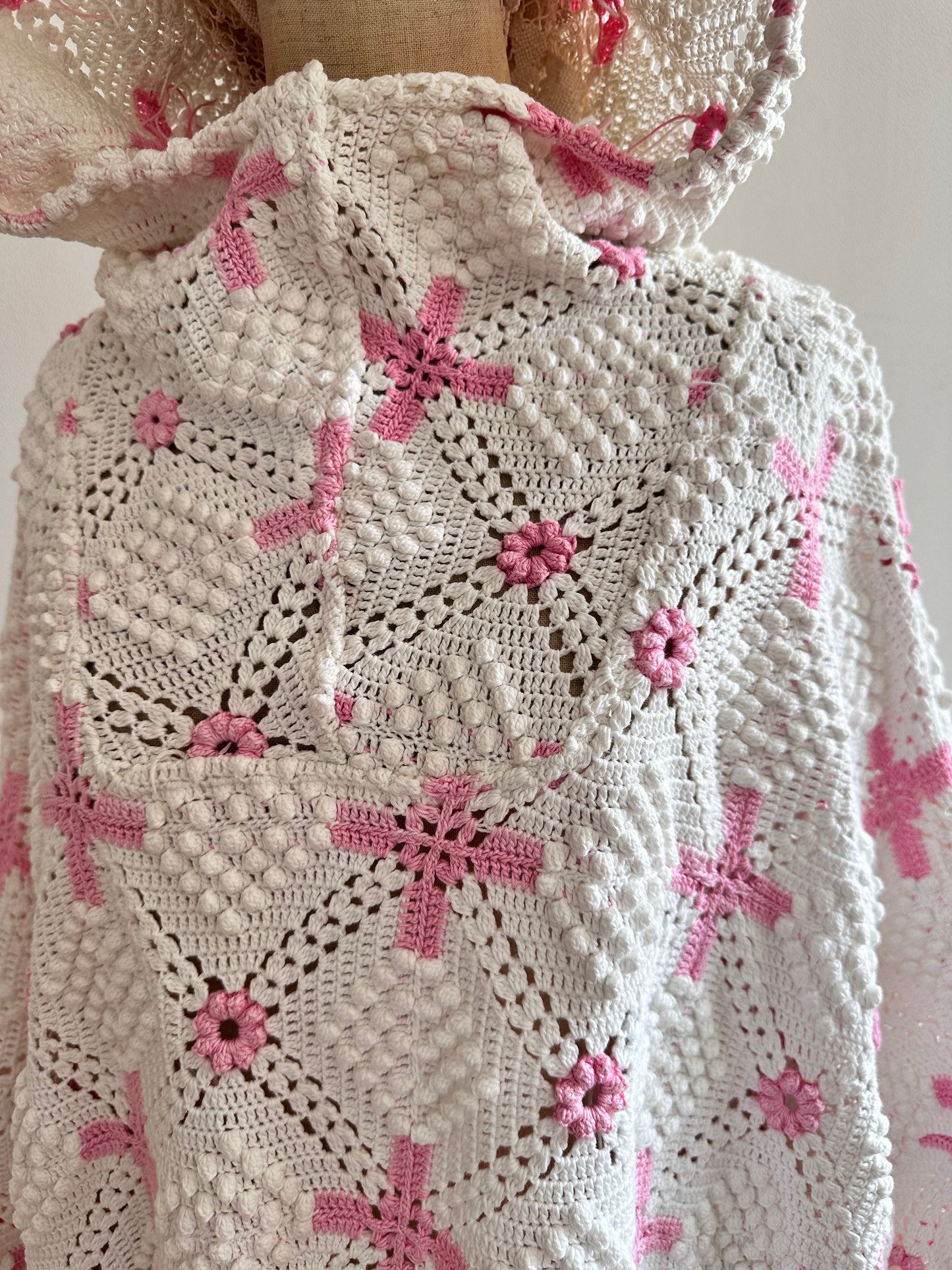 old crochet lace parka