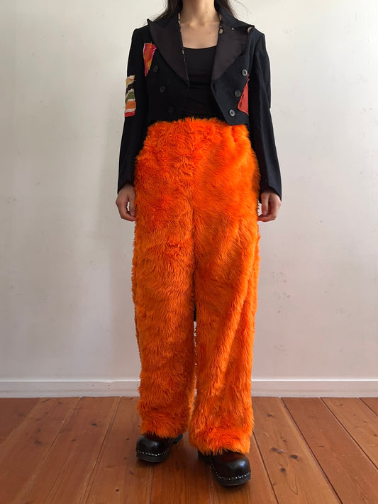 old fur pants /orange