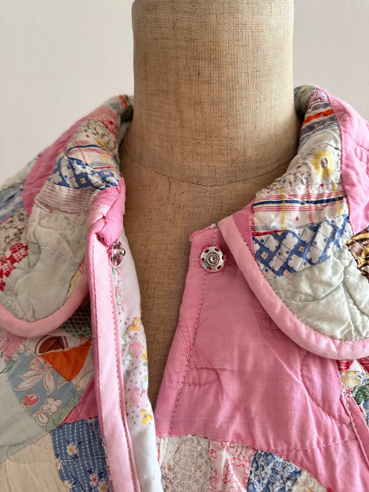 old quilt dress coat