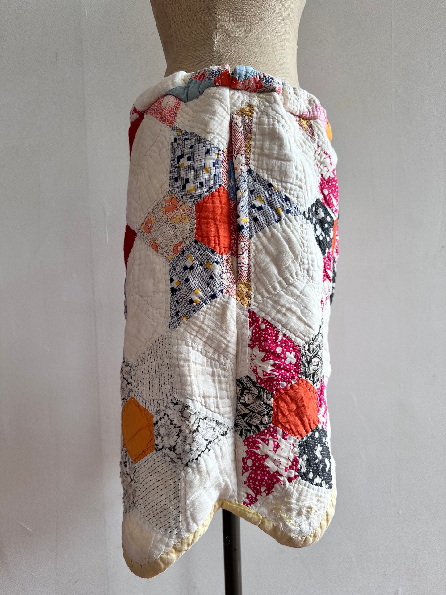 old quilt short pants