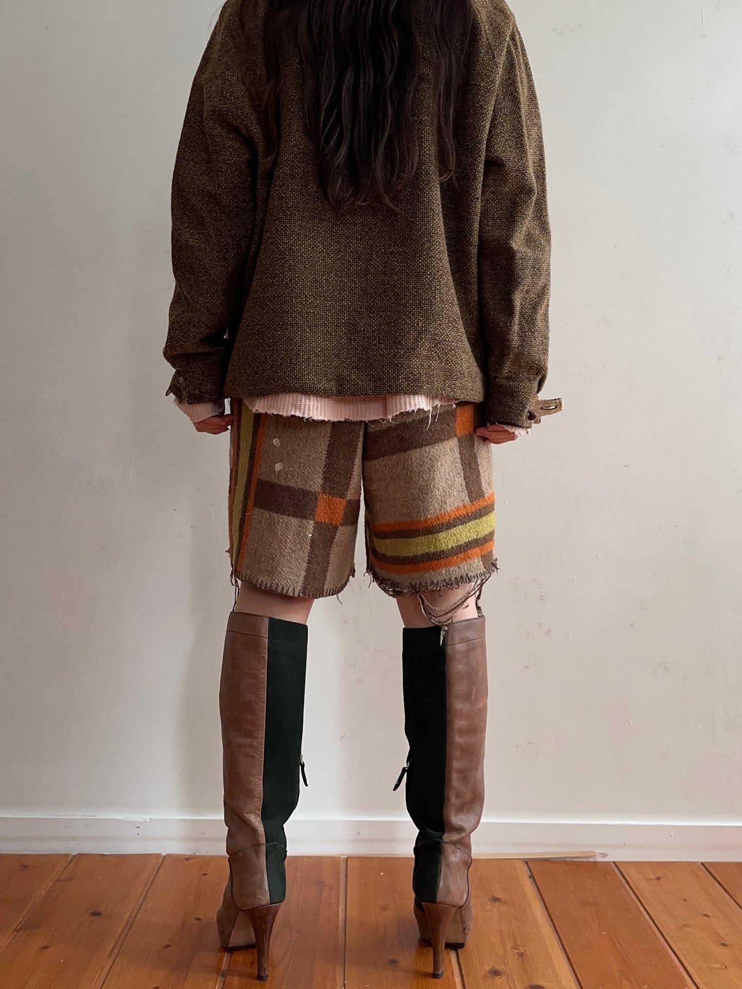 old blanket short pants