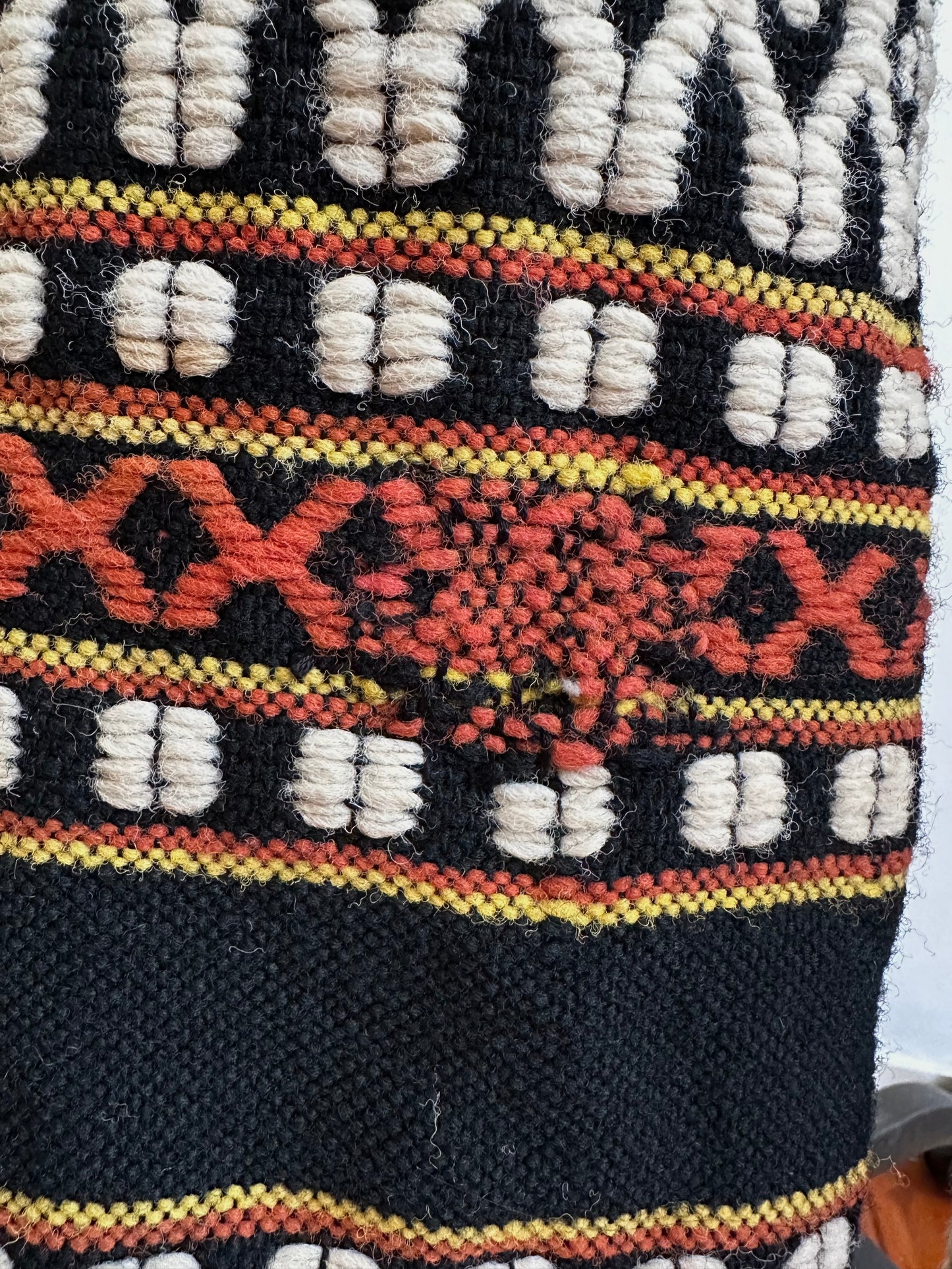 old handwoven textile set-up