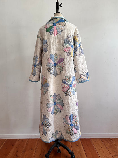 old quilt dress coat