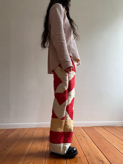 antique quilt pants