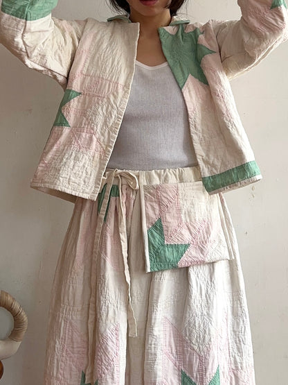 antique quilt short jacket