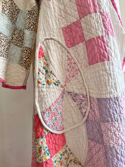 old quilt dress coat