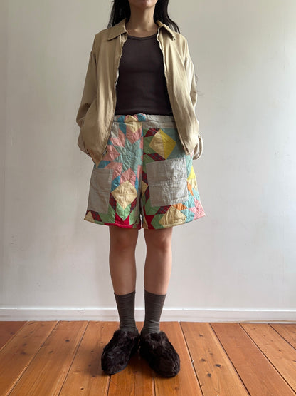 old quilt short pants