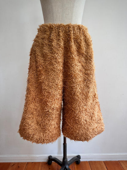 old fur half pants / apricot
