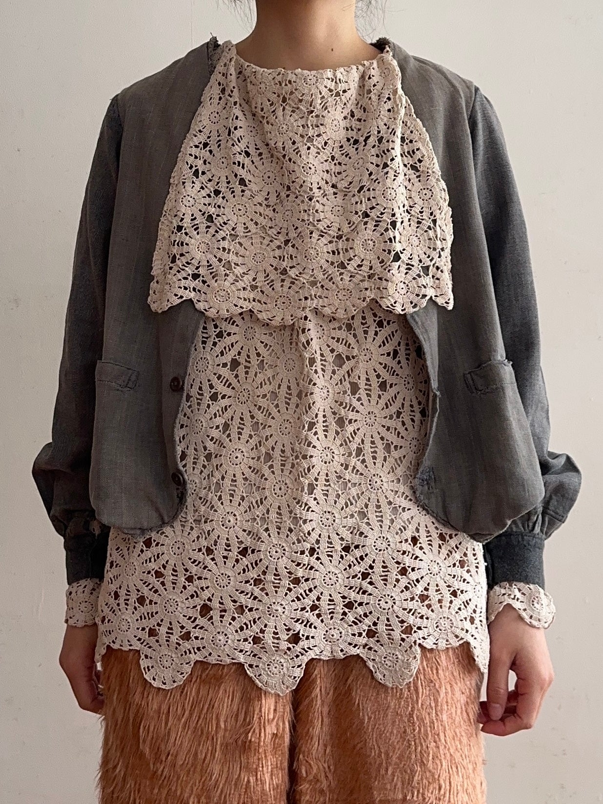 old crochet lace sailor shirts