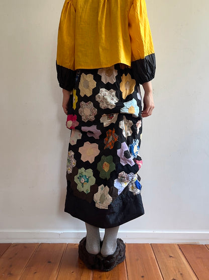 old quilt little change skirt