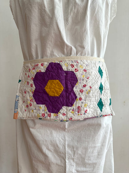 old quilt work apron