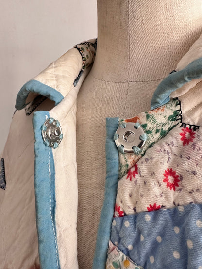 old quilt dress coat
