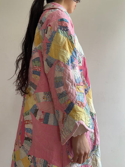 old quilt dress coat
