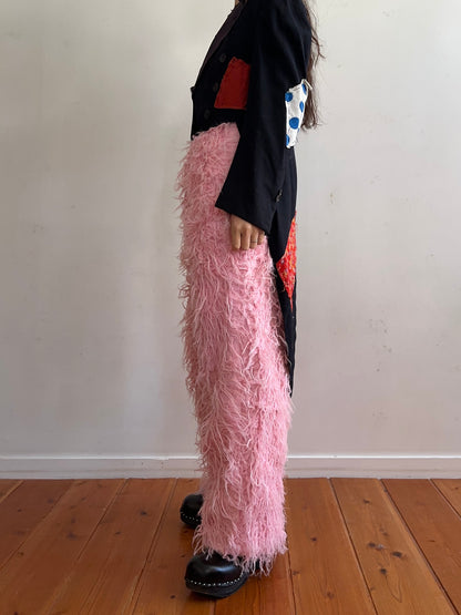 old fur pants / pink