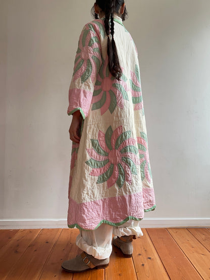 old quilt dress coat