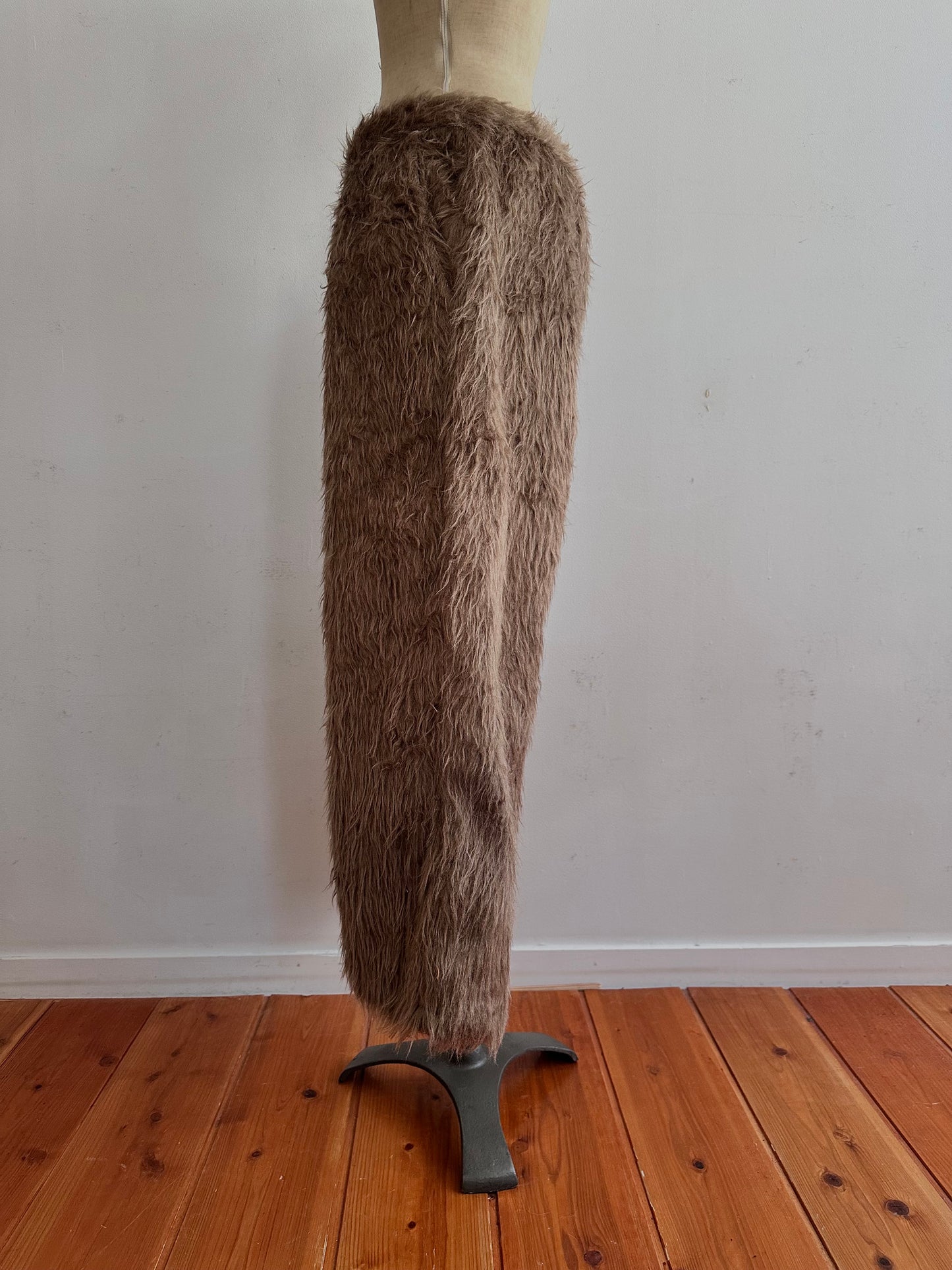 old fur wide pants / mocha