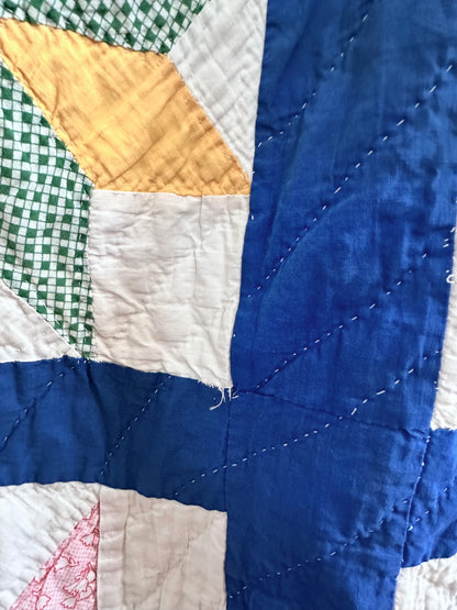 old quilt gather skirt