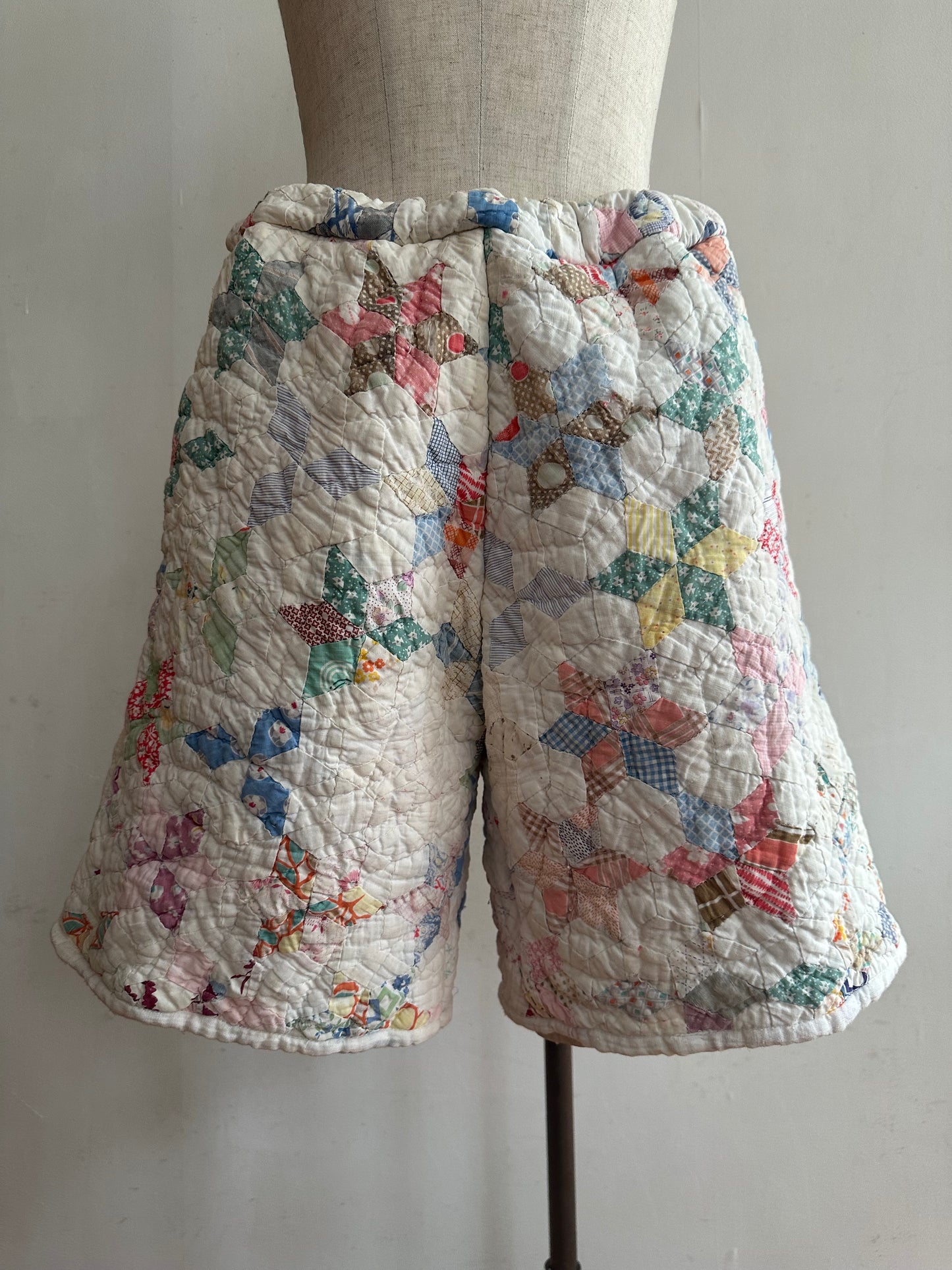 old quilt short pants