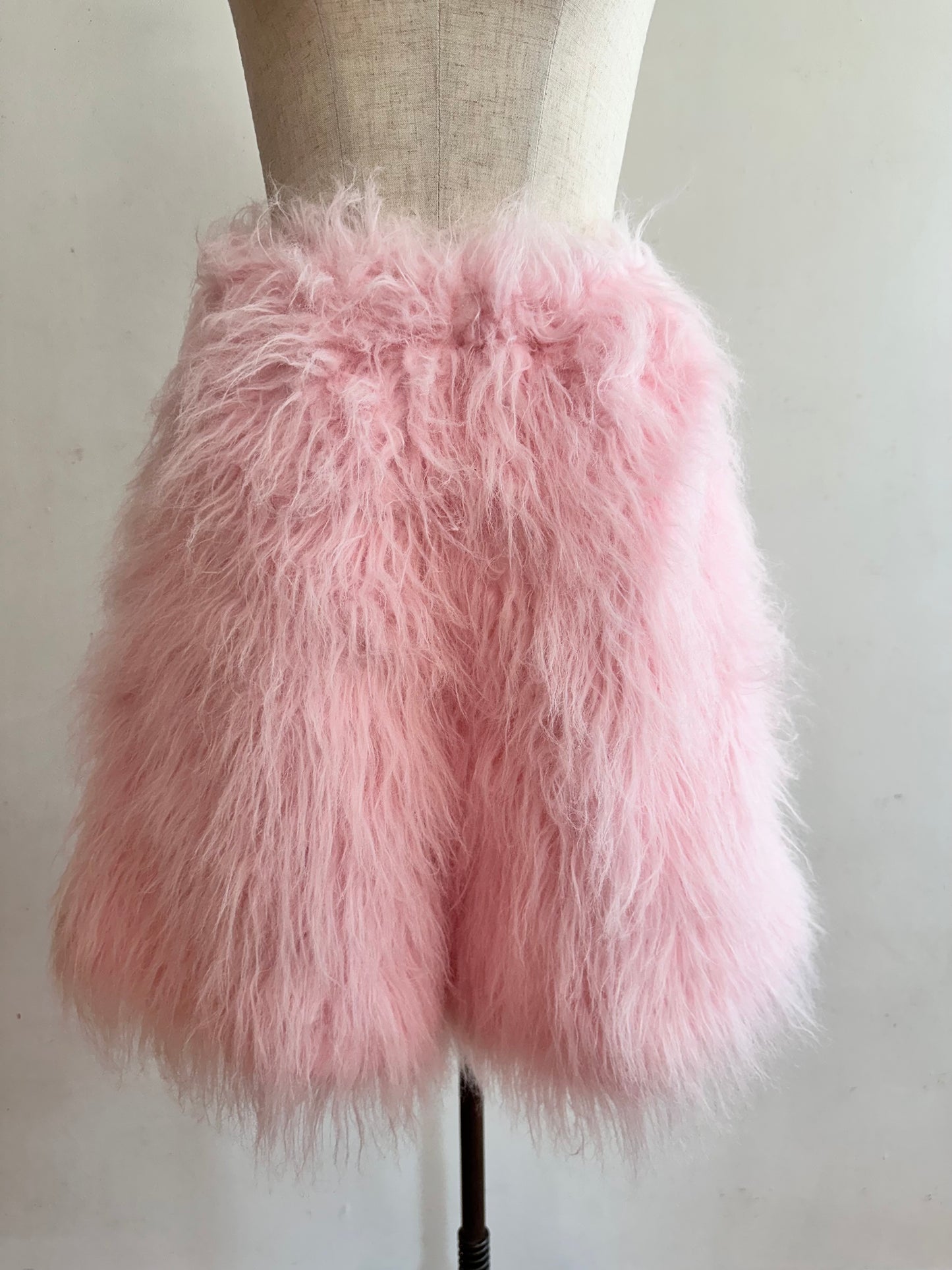 old fur short pants / pink