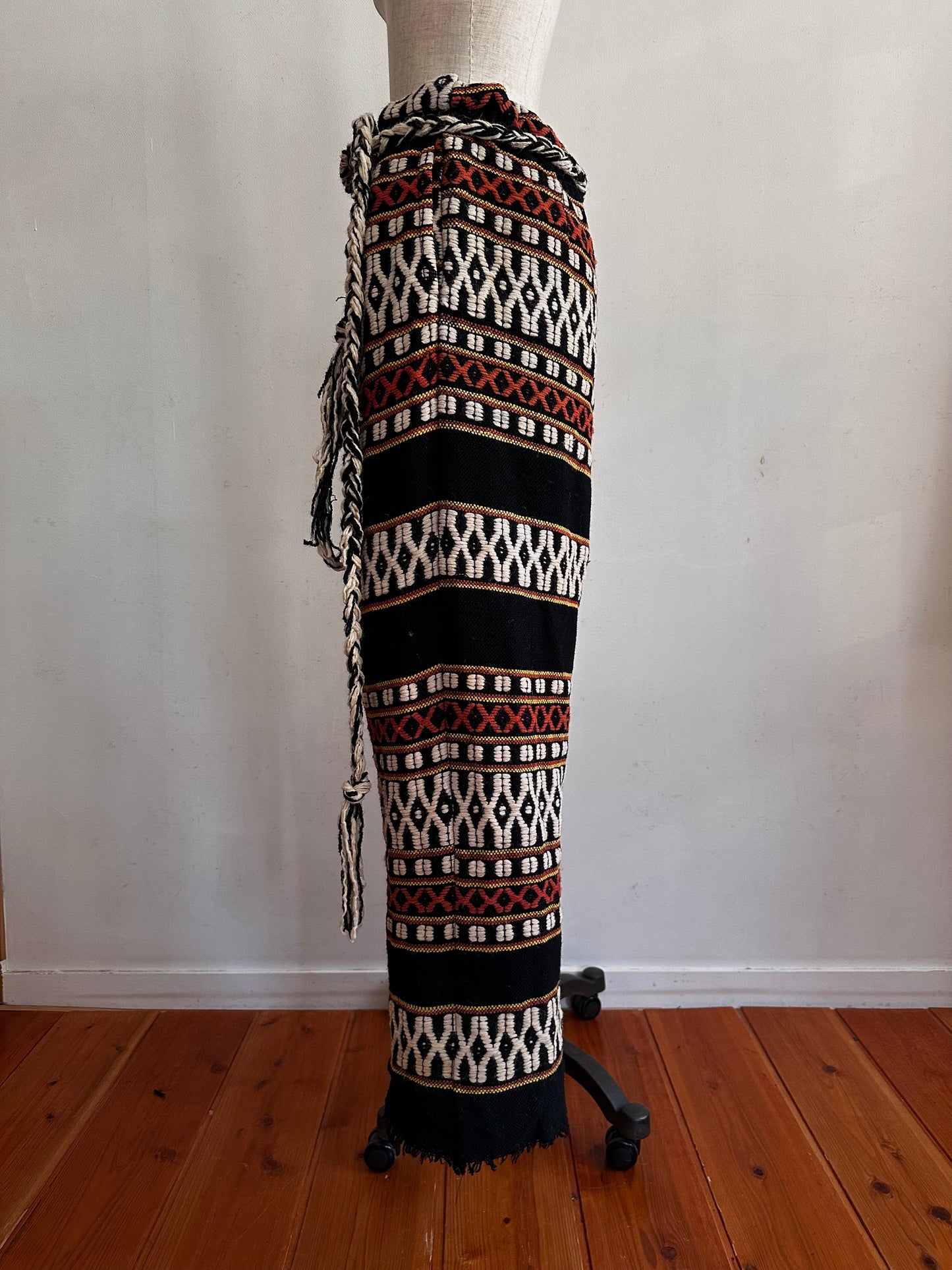 old handwoven textile set-up