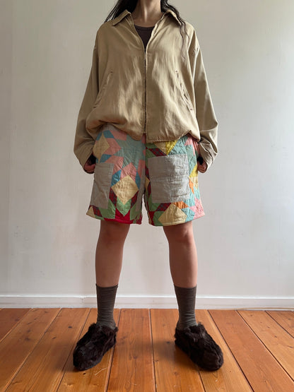 old quilt short pants