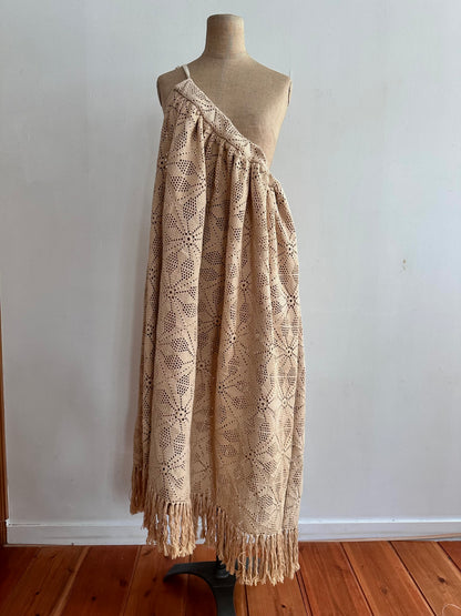 old lace gather skirt