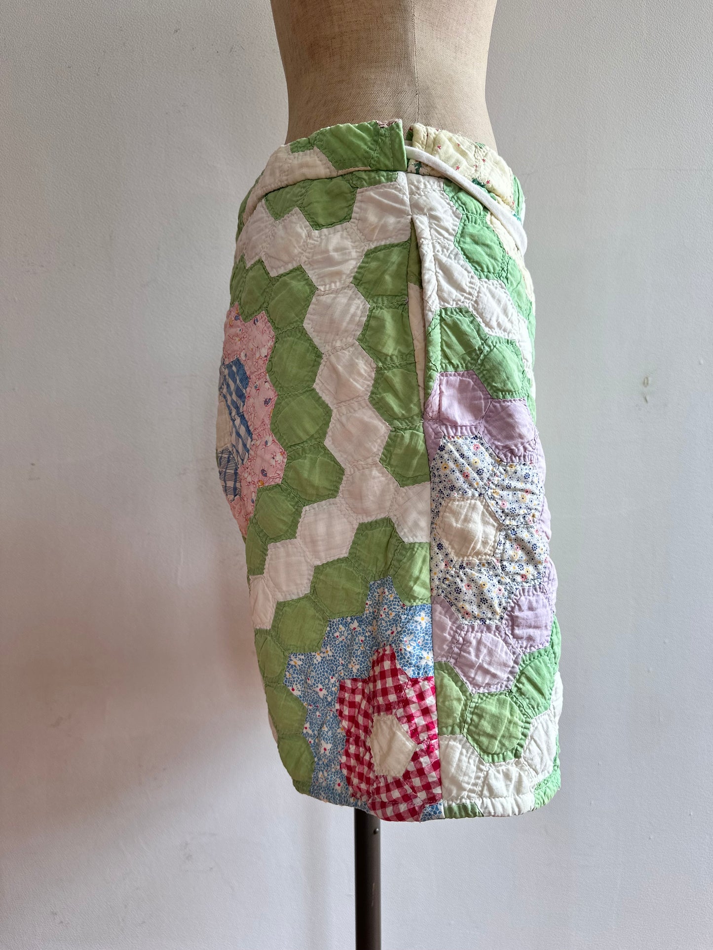 old quilt short pants