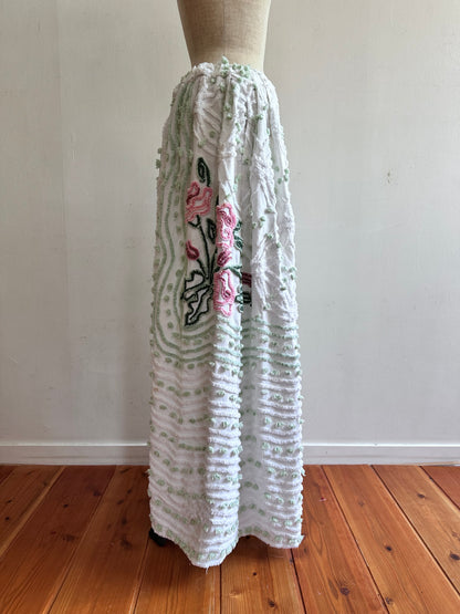 old chenille many tuck pants / muscat