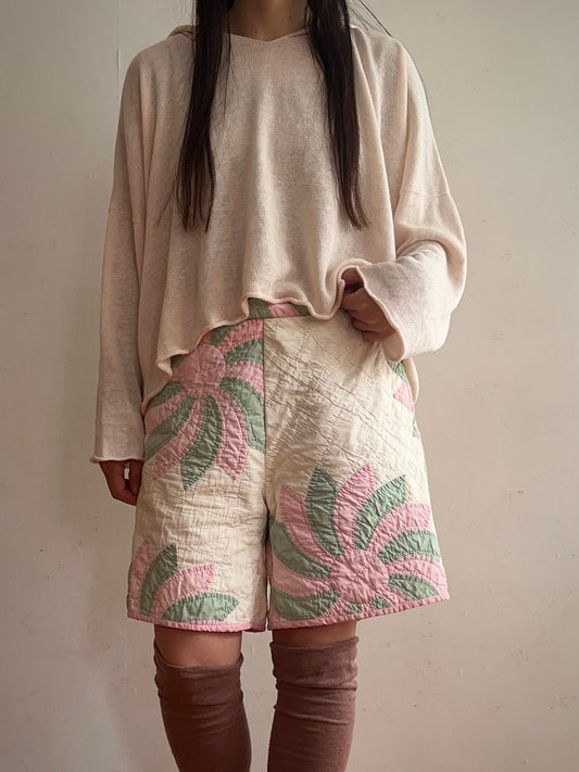 old quilt short pants