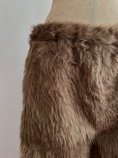 old fur wide pants / mocha