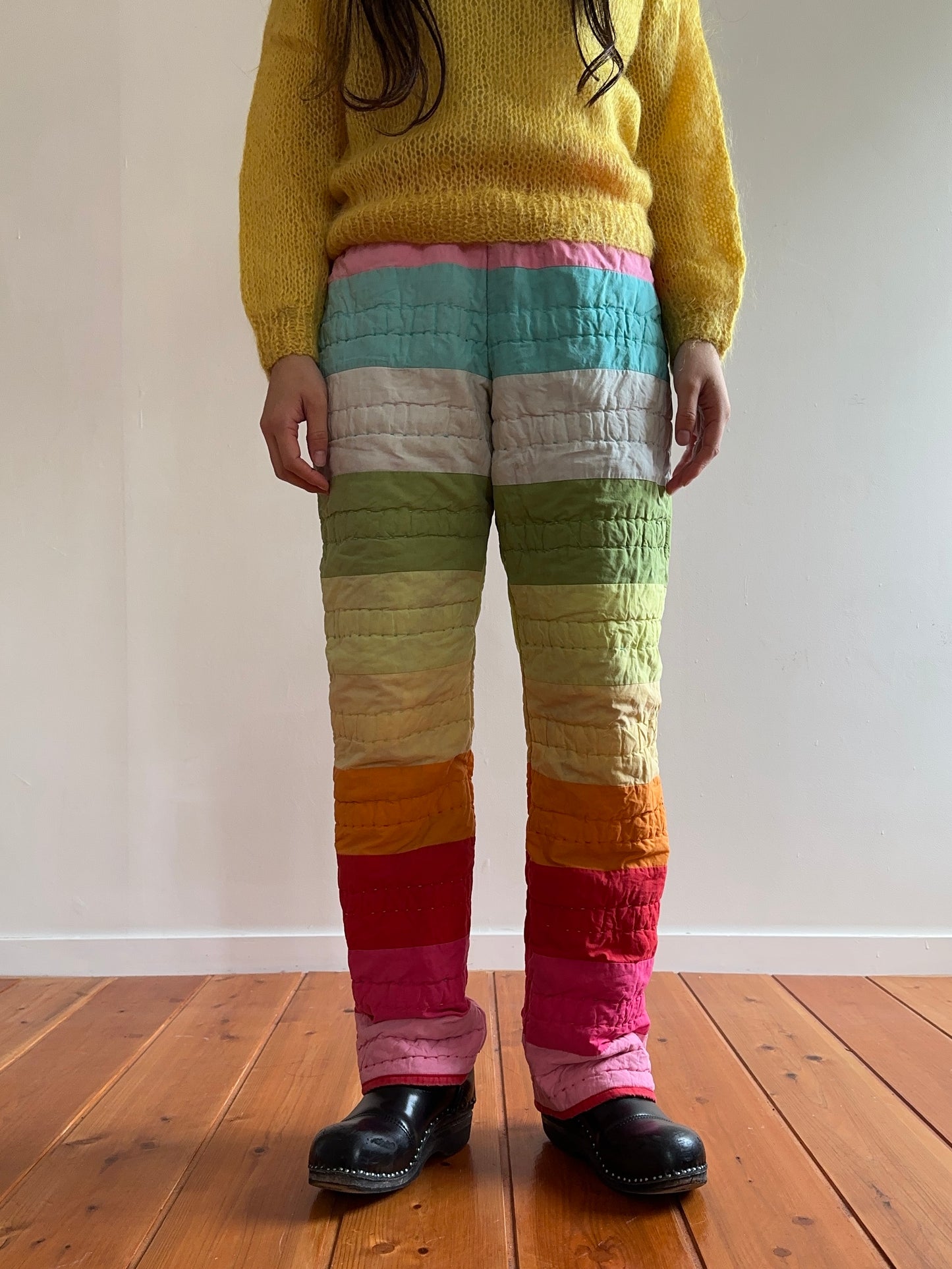 old quilt slim pants