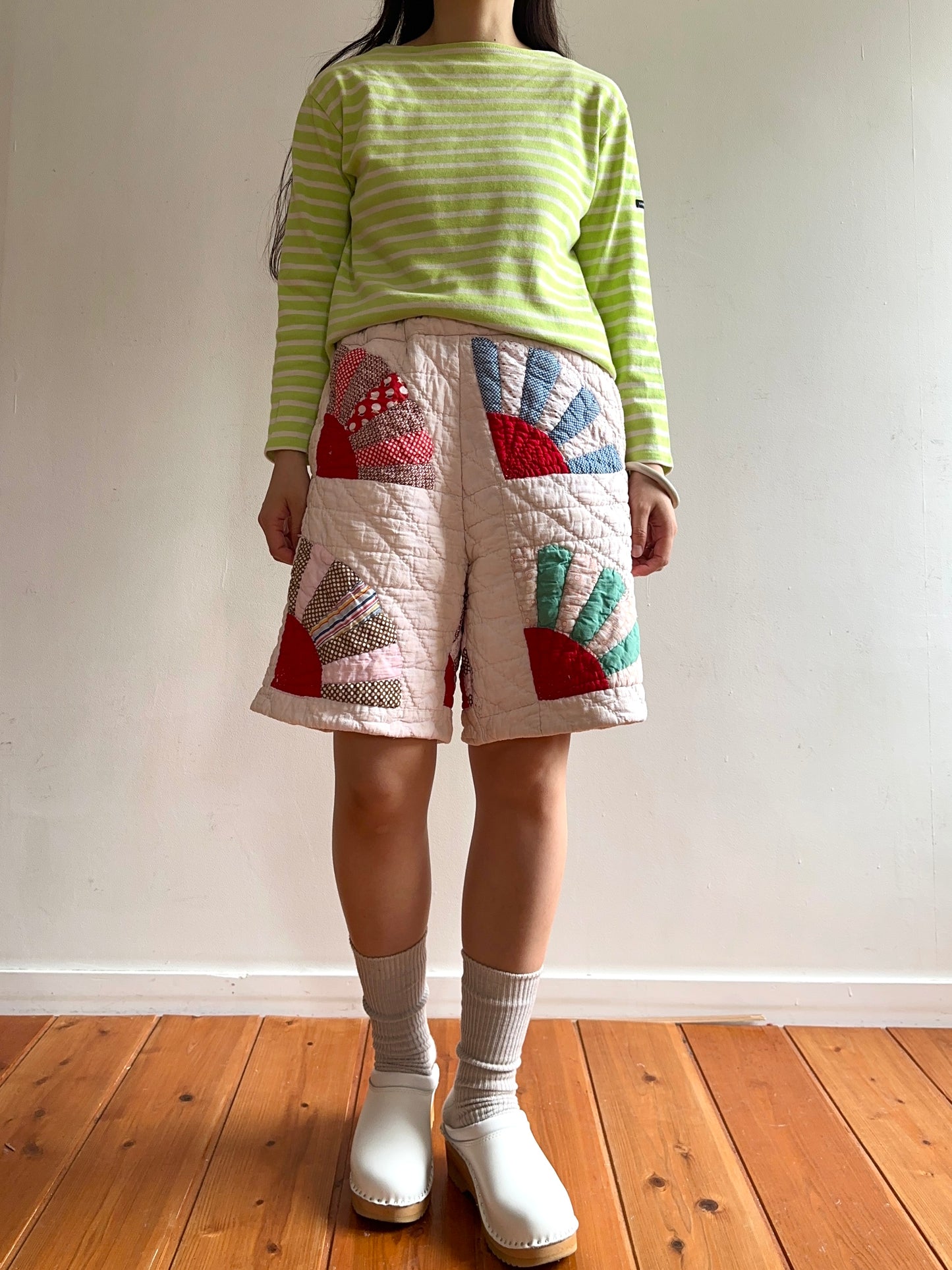 old quilt short pants