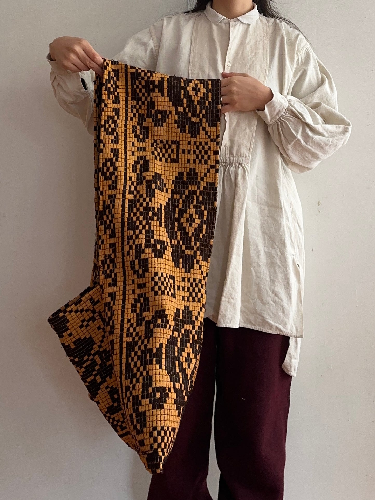 old coverlet monk bag / orange