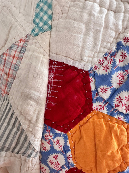 old quilt short pants