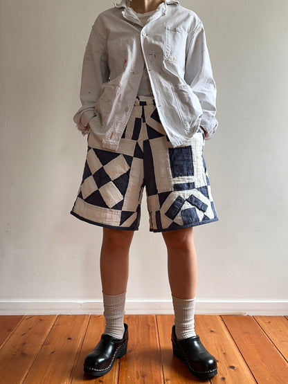old quilt short pants