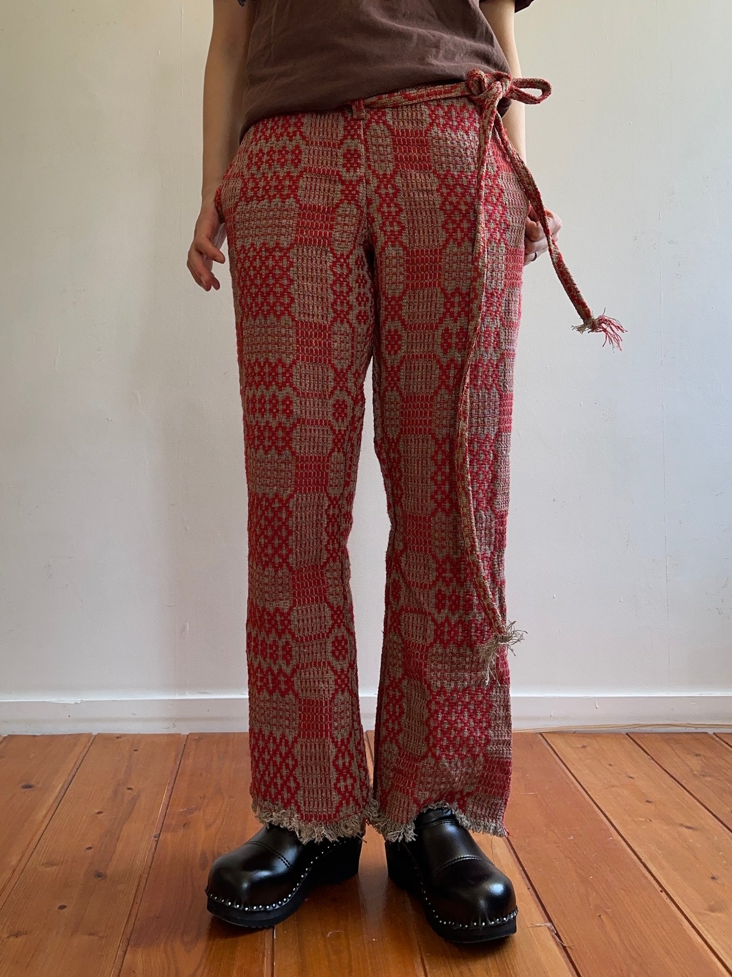 old coverlet slim flare pants / red