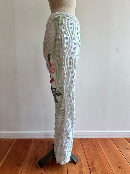 old chenille slim flare pants / muscat