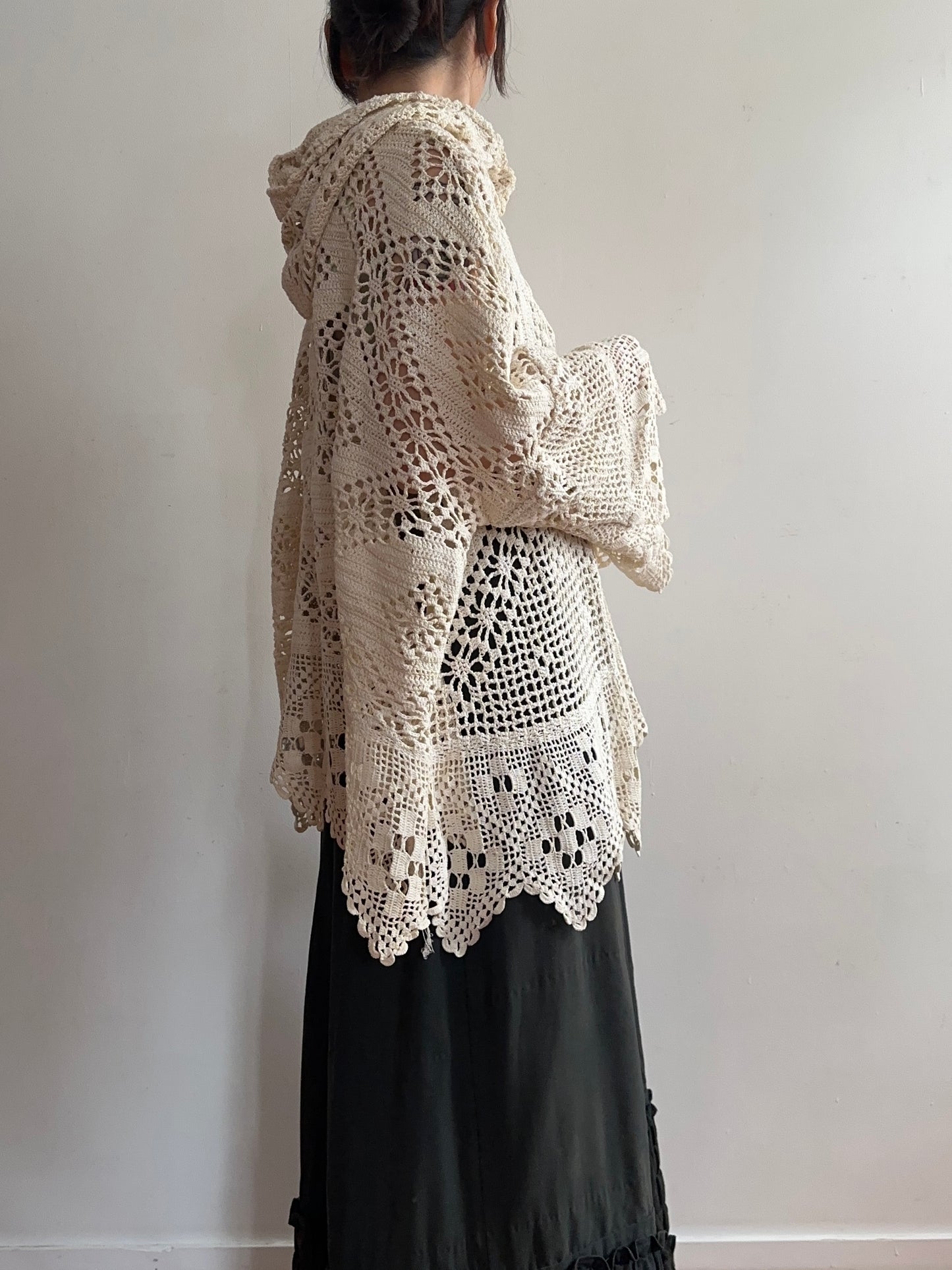 old crochet lace parka