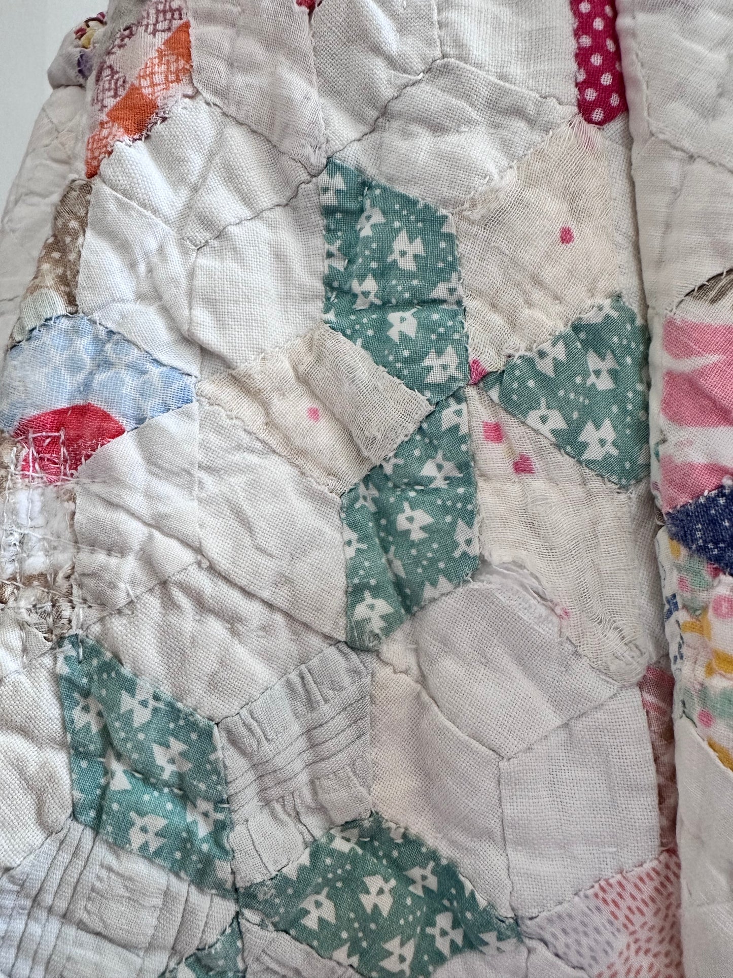 old quilt tuck wide pants