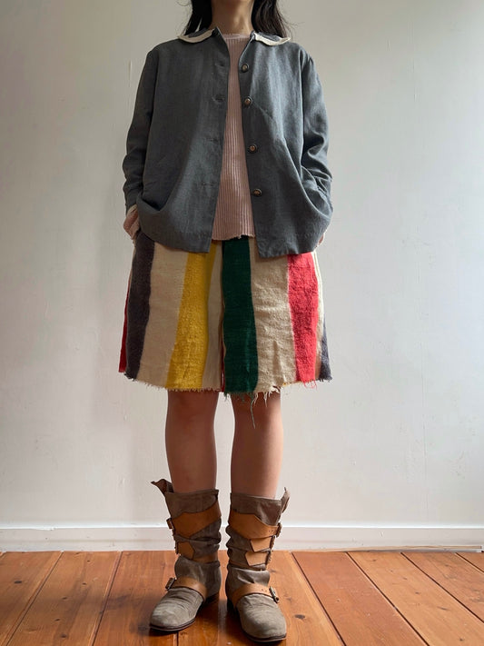 old blank short pants / stripe