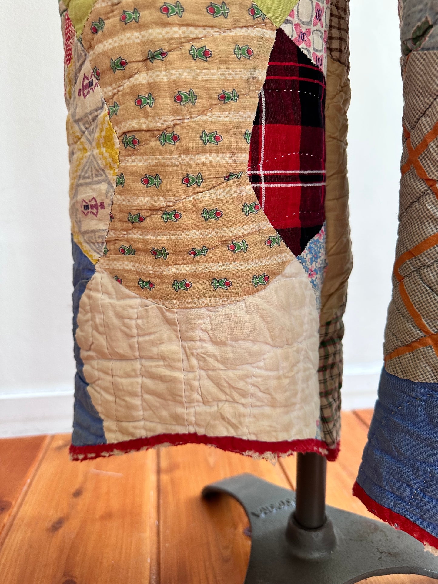 old quilt tuck wide pants