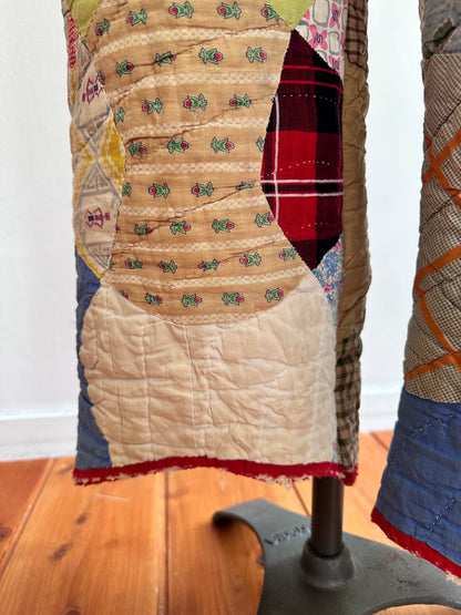 old quilt tuck wide pants