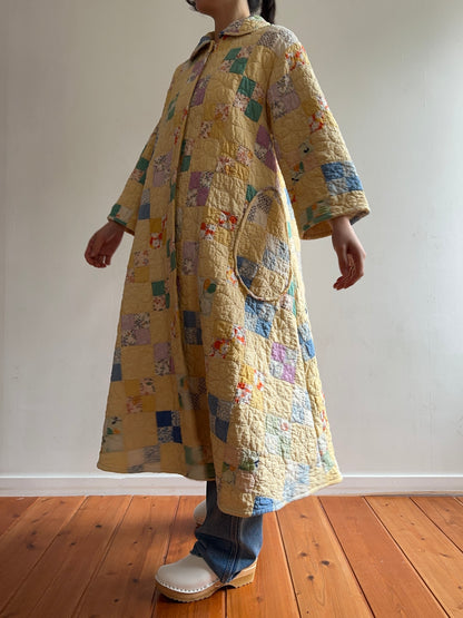 old quilt dress coat