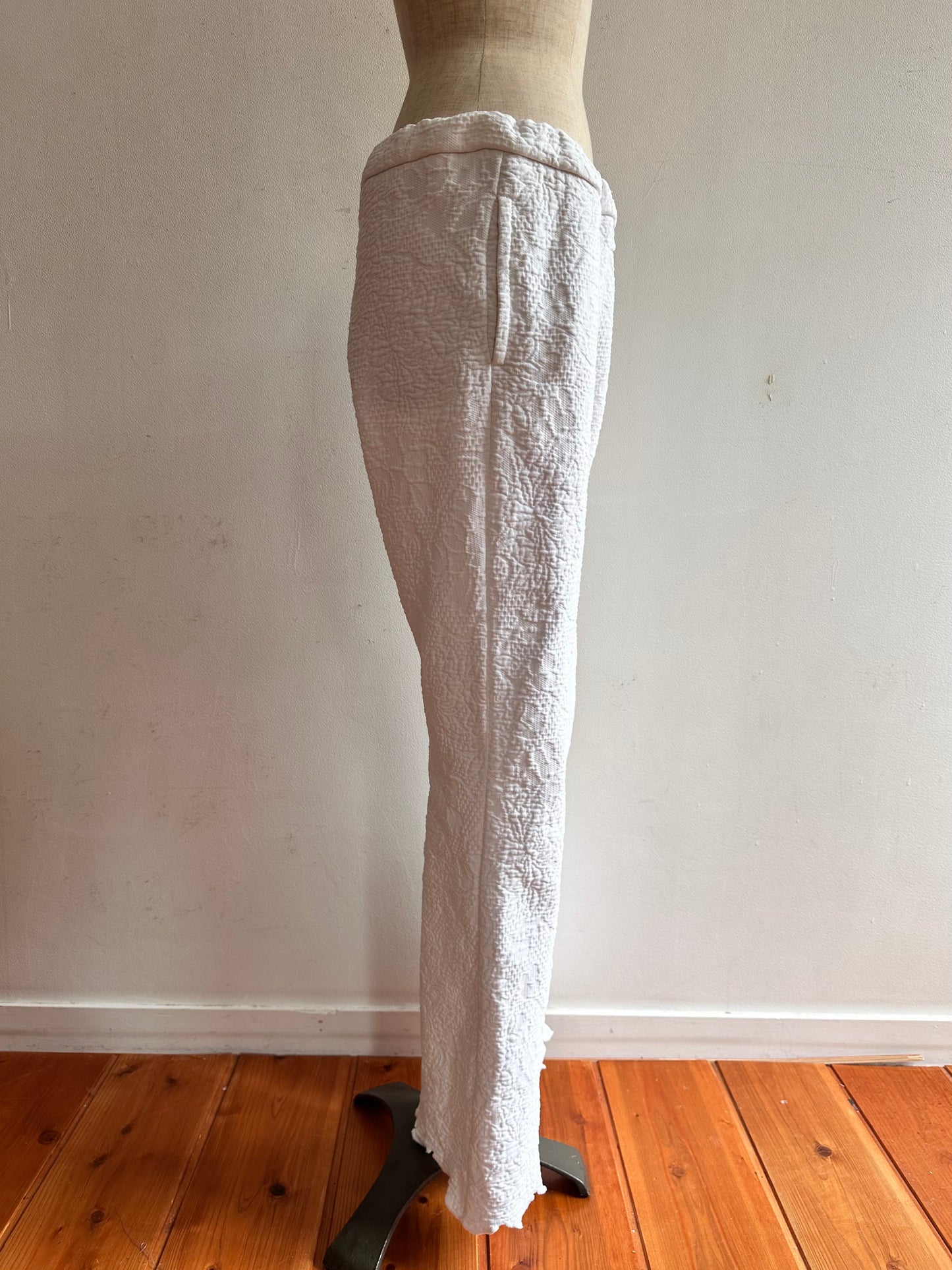 old fabric slim flare pants